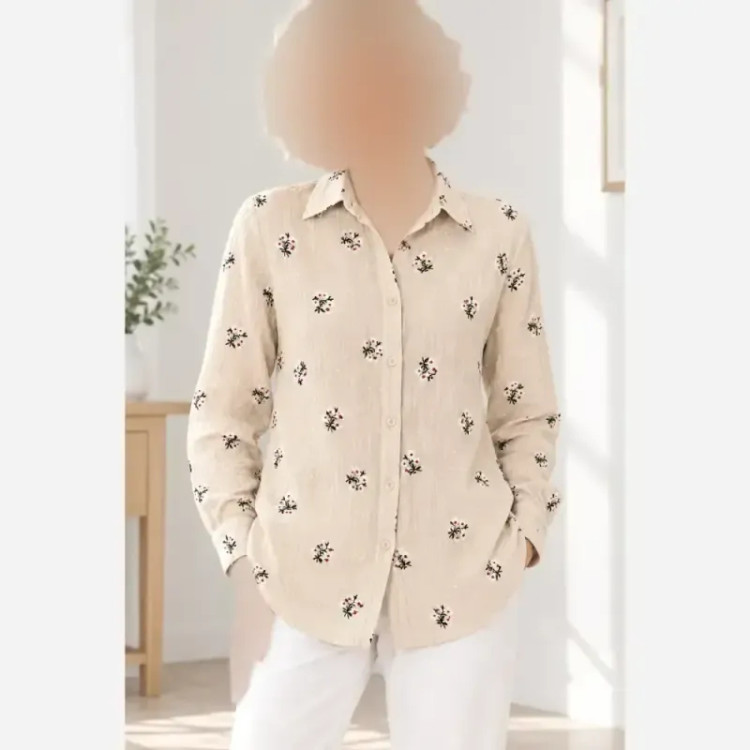 شومیز گلدار جنس عالی
