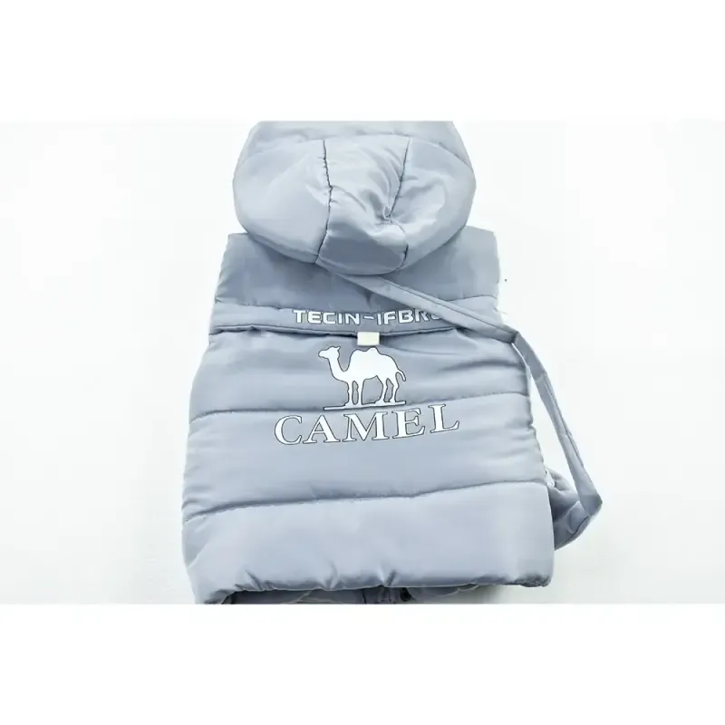 پافر پسرانه CAMEL طوسی شمعی جیب دار با کیف پاییزه و زمستانه