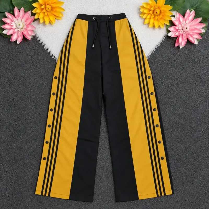 شلوار بگ کتان زارا بغل دکمه سه خط قد 105