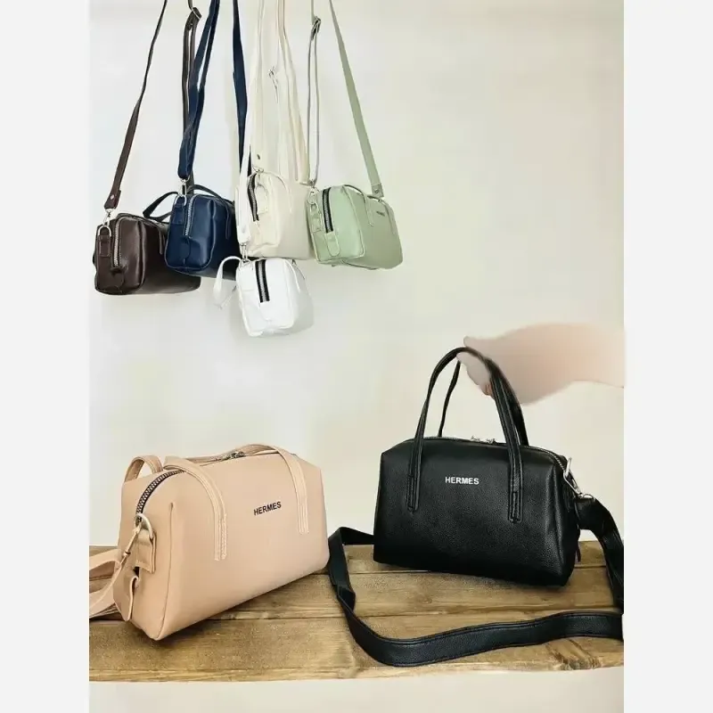 کیف صندوقی هرمس جنس شرانگ ریز سایز 16 در 22 رنگبندی متنوع