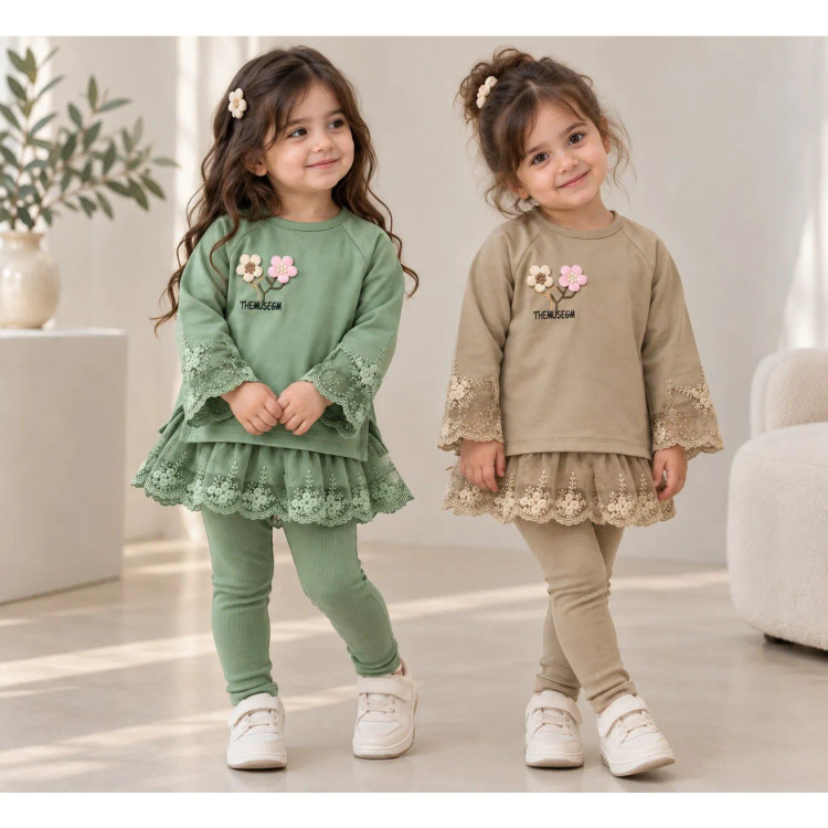 سارافون مجلسی دخترانه دورس و گیپور سایز 1 تا 5 سال