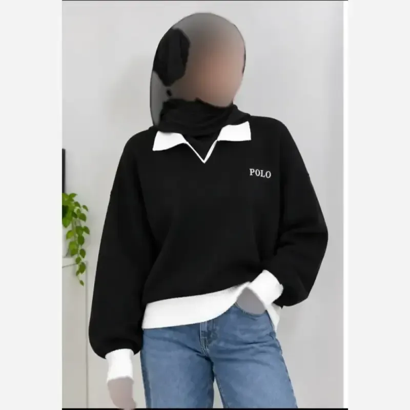 کراپ بافت پولو polo زنانه و دخترانه فری سایز