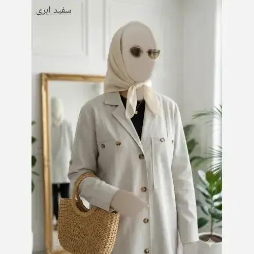 مانتو لینن مدل آریسا دو سایزی قد 82