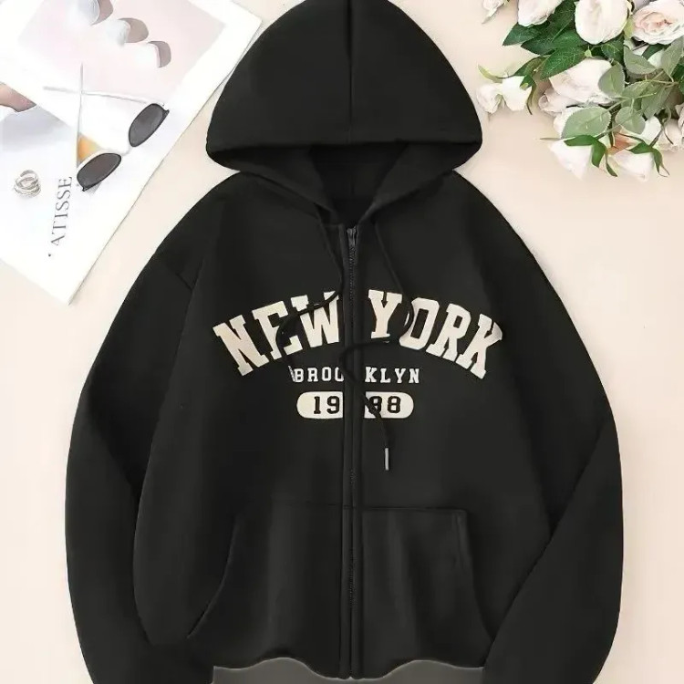 سویشرت new york داخل کرکی فری سایز